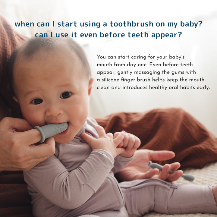 baby oral cleaning kit (2 piece set, 3 colours)